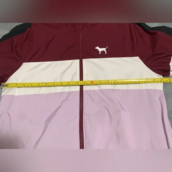 PINK Victoria's Secret Women Burgundy and Lavender Raincoat, XS/S NWOT. - Picture 11 of 12